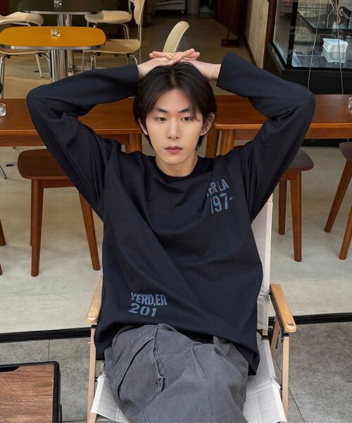 ECORR(エコル)の「オーバーレイタイポロングスリーブ_ベージュ(Tシャツ/カットソー・レディース・その他・1/2/3)」の7枚目の写真
