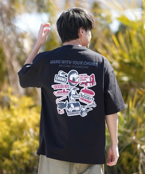 CHUMS(チャムス)の「【ムラサキスポーツ別注】CHUMS/チャムス CHUMS STICKER BOMB T Tシャツ CH01-2824(Tシャツ/カットソー・メンズ・ネイビー/ホワイト/ブラック/グレイッシュベージュ・M/L/XL/S)」の17枚目の写真