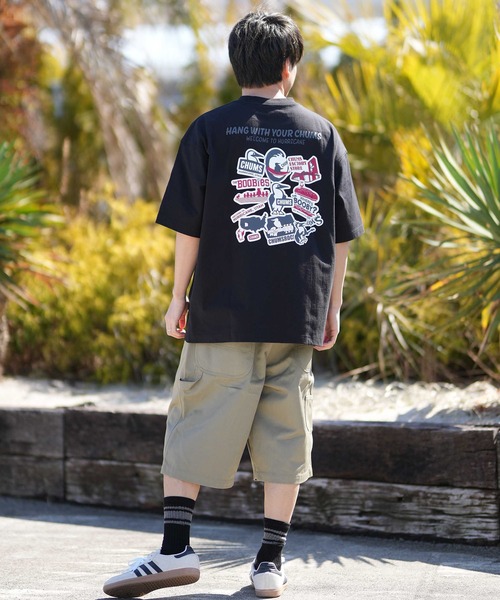 CHUMS(チャムス)の「【ムラサキスポーツ別注】CHUMS/チャムス CHUMS STICKER BOMB T Tシャツ CH01-2824(Tシャツ/カットソー・メンズ・ネイビー/ホワイト/ブラック/グレイッシュベージュ・M/L/XL/S)」の20枚目の写真