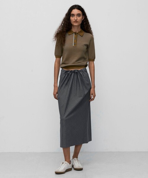 BACCA（バッカ）の「ウールトロピカル ギャザースカート（スカート・レディース・グレー・34/36）」の2枚目の写真