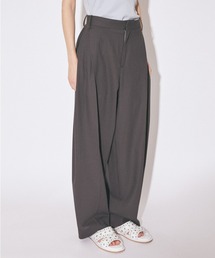 2/80 sheer pique side tuck wide pants