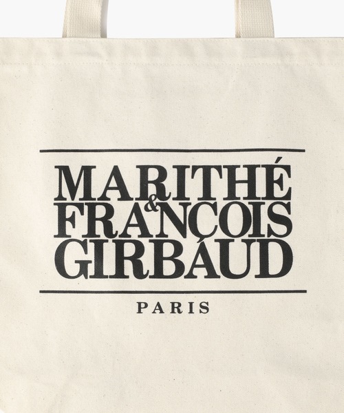 MARITHE + FRANCOIS GIRBAUD(マリテフランソワジルボー)の「CLASSIC LOGO ECO BAG(エコバッグ/サブバッグ・レディース・ブラック/ナチュラル・フリー)」の6枚目の写真