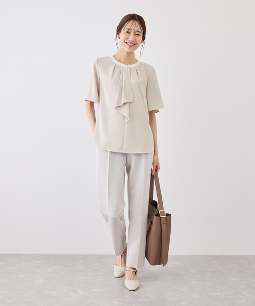 ROPE' PICNIC(ロペピクニック)の「ボウタイブラウスハーフスリーブ(シャツ/ブラウス・レディース・ホワイト系その他/チャコールグレー/ホワイト/ベージュ/ラベンダー・M/L)」の21枚目の写真