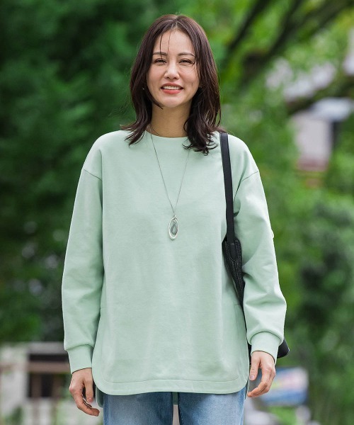 LAUTREAMONT(ロートレアモン)の「【WEB限定】美フォルムデイリープルオーバー≪洗濯機で洗える/11号あり≫(Tシャツ/カットソー・レディース・グリーン/キャメル/ブラック/イエロー/ライトグレー/オフホワイト・9号/11号)」の8枚目の写真