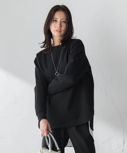 LAUTREAMONT(ロートレアモン)の「【WEB限定】美フォルムデイリープルオーバー≪洗濯機で洗える/11号あり≫(Tシャツ/カットソー・レディース・グリーン/キャメル/ブラック/イエロー/ライトグレー/オフホワイト・9号/11号)」の13枚目の写真
