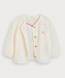 moimoln（モイモルン）の「【2点セット】チューリップモチーフ長袖カーディガン＆ノースリーブトップス（アンサンブル）」