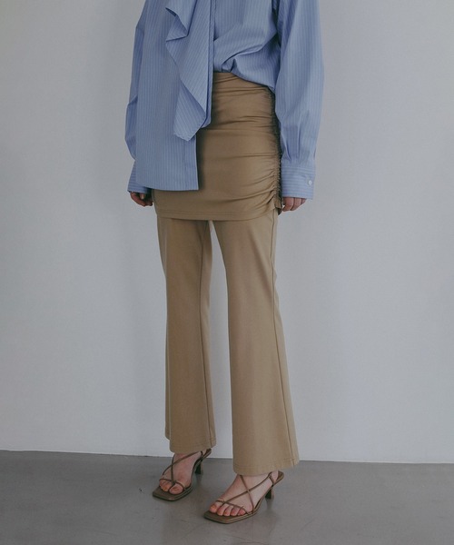 MANOF(マノフ)の「SKIRT SET RELAX PANTS(その他パンツ・レディース・ブラック/ベージュ・S/M)」の3枚目の写真
