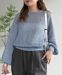 CPCM | 麻タッチメッシュプルオーバー(ニット/セーター)