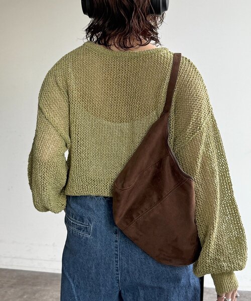 CPCM（シーピーシーエム）の「麻タッチメッシュプルオーバー（ニット/セーター・レディース・グリーン系/アイボリー/ブラック/ブルー・FREE）」の19枚目の写真