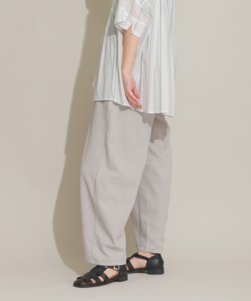 DISCUS（ディスカス）の「【OMNES】【DISCUS】 別注 カット楊柳ワイドパンツ（その他パンツ・レディース・ブラック/ライトグレー・FREE）」の9枚目の写真