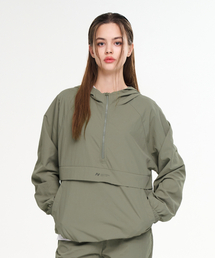 LAZYBEE（レイジービー）の「キャンプマルチスポーツランニングウィンドブレーカーアノラックフードジップアップジャケットトップスWカーキ（マウンテンパーカー）」