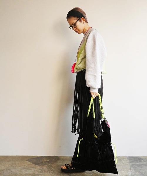 COMMON WARE(コモンウェアー)の「EM:cheek チーク ワンショルダー tiered code one shoulde(ショルダーバッグ・レディース・ピンク/カーキ/ブラック/グレー・FREE)」の6枚目の写真
