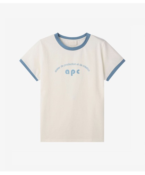 A.P.C.（アーペーセー）の「T-SHIRT RETRO（Tシャツ/カットソー・レディース・ホワイト/ブルー系その他/イエロー・S/M/L）」の2枚目の写真