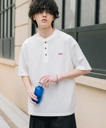 PENNEYS 別注コラボFOXワッペン鹿の子ヘンリーネック半袖Tシャツ