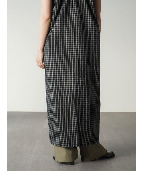 FIKA.(フィーカ)の「Seersucker check onepiece(ワンピース・レディース・ブラック/オフホワイト・MEDIUM)」の19枚目の写真