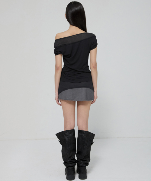 FLAREUP(フレアアップ)の「2-Layered Top (FL-141_Black)(Tシャツ/カットソー・レディース・ブラック・OS)」の8枚目の写真