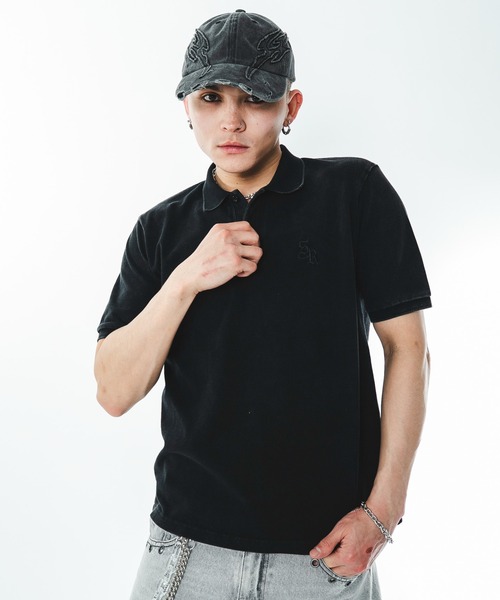 SHORT ROUND(ショートラウンド)の「SHORT ROUND/【26年春夏新作】ケミカルウォッシュポロシャツ(ポロシャツ・メンズ・グレー系その他/ブラック系その他・LARGE/MEDIUM)」の11枚目の写真