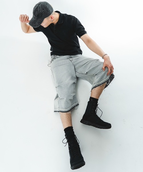 SHORT ROUND(ショートラウンド)の「SHORT ROUND/【26年春夏新作】ケミカルウォッシュポロシャツ(ポロシャツ・メンズ・グレー系その他/ブラック系その他・LARGE/MEDIUM)」の18枚目の写真