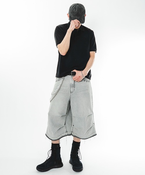 SHORT ROUND(ショートラウンド)の「SHORT ROUND/【26年春夏新作】ケミカルウォッシュポロシャツ(ポロシャツ・メンズ・グレー系その他/ブラック系その他・LARGE/MEDIUM)」の19枚目の写真