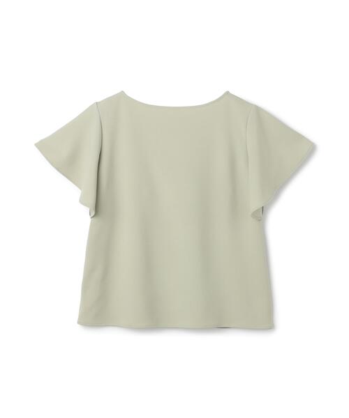NATURAL BEAUTY BASIC(ナチュラルビューティーベーシック)の「カットジョーゼットトップス(Tシャツ/カットソー・レディース・ネイビー/ライトグリーン/オフホワイト・フリ-)」の6枚目の写真