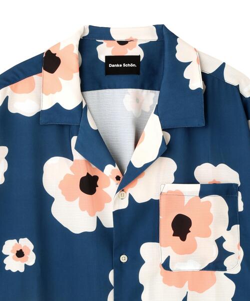 DANKE SCHON(ダンケシェーン)の「【WEB&DEPOT限定】DankeSchon/ダンケシェーン/FLOWER S/S SHIRTS(シャツ/ブラウス・レディース・ブルー・M/L/XL)」の3枚目の写真
