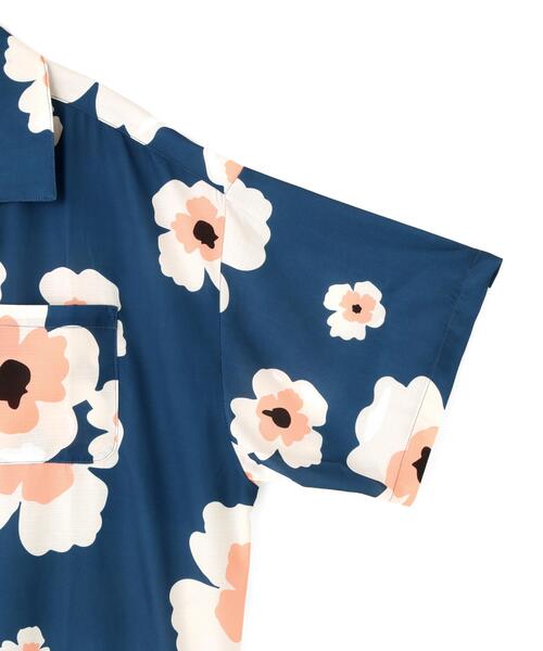 DANKE SCHON(ダンケシェーン)の「【WEB&DEPOT限定】DankeSchon/ダンケシェーン/FLOWER S/S SHIRTS(シャツ/ブラウス・レディース・ブルー・M/L/XL)」の4枚目の写真