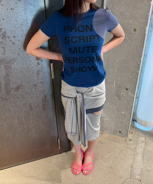 OPEN Yy（オープンワイワイ）の「【OPEN YY / オープンワイワイ】 YY DOT TYPO TEE（Tシャツ/カットソー・レディース・ブルー系その他/ホワイト/グレー・SMALL）」の16枚目の写真