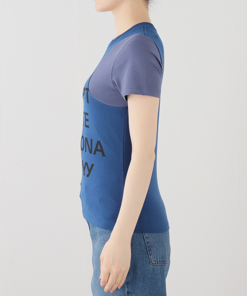 OPEN Yy（オープンワイワイ）の「【OPEN YY / オープンワイワイ】 YY DOT TYPO TEE（Tシャツ/カットソー・レディース・ブルー系その他/ホワイト/グレー・SMALL）」の14枚目の写真