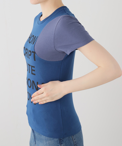 OPEN Yy（オープンワイワイ）の「【OPEN YY / オープンワイワイ】 YY DOT TYPO TEE（Tシャツ/カットソー・レディース・ブルー系その他/ホワイト/グレー・SMALL）」の12枚目の写真