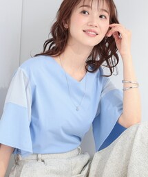 SHOO・LA・RUE | 【ひんやり/S-LL/洗濯機可】二の腕見せない フレアスリーブTシャツ(Tシャツ/カットソー)