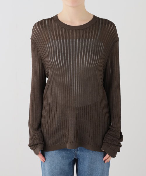 journal standard L'essage(ジャーナルスタンダードレサージュ)の「LOULOU DE SAISON/ルル・ド・セゾン HEDORA LOOSE-FIT SWEATE ニット(ニット/セーター・レディース・ブラウン・SMALL)」の1枚目の写真