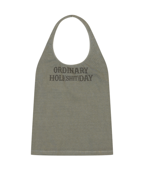 ORDINARY HOLIDAY（オーディナリー ホリデー）の「HALTER LOGO T-SHIRT [KHAKI]（Tシャツ/カットソー・レディース・その他・FREE）」の2枚目の写真