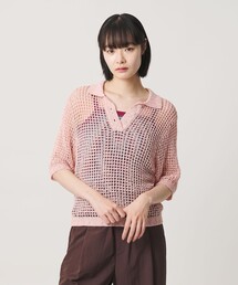 <NICE WEATHER>メッシュ ショートスリーブ ポロシャツ