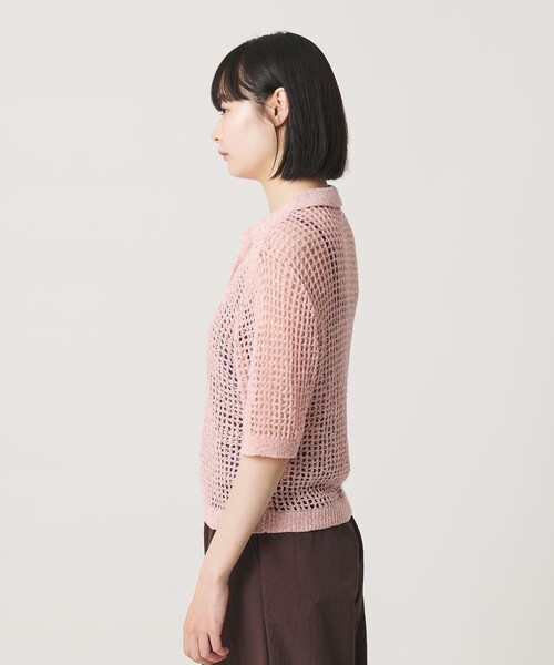 NICE WEATHER(ナイスウェザー)の「<NICE WEATHER>メッシュ ショートスリーブ ポロシャツ(ニット/セーター・レディース・ライトピンク/ライトブルー・FREE)」の20枚目の写真