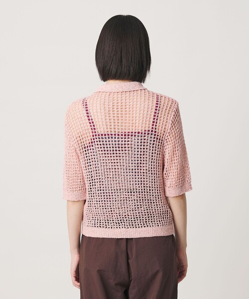 NICE WEATHER(ナイスウェザー)の「<NICE WEATHER>メッシュ ショートスリーブ ポロシャツ(ニット/セーター・レディース・ライトピンク/ライトブルー・FREE)」の21枚目の写真
