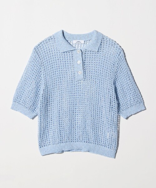NICE WEATHER(ナイスウェザー)の「<NICE WEATHER>メッシュ ショートスリーブ ポロシャツ(ニット/セーター・レディース・ライトピンク/ライトブルー・FREE)」の22枚目の写真