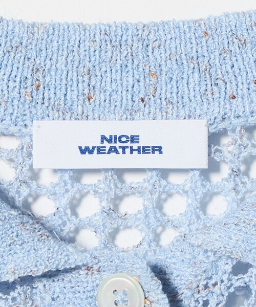 NICE WEATHER(ナイスウェザー)の「<NICE WEATHER>メッシュ ショートスリーブ ポロシャツ(ニット/セーター・レディース・ライトピンク/ライトブルー・FREE)」の11枚目の写真