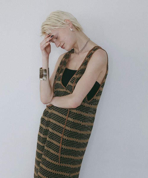 BAYFLOW(ベイフロー)の「【EF(エフ)】ジオメトリックワンピース(WOMEN)(ワンピース・レディース・ブラウン/オフホワイト・FREE)」の18枚目の写真