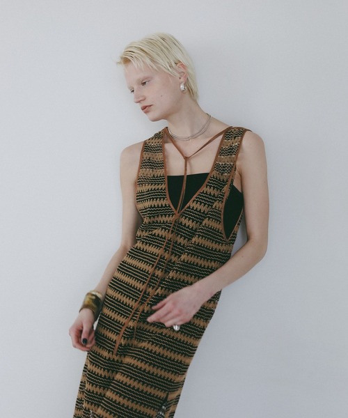 BAYFLOW(ベイフロー)の「【EF(エフ)】ジオメトリックワンピース(WOMEN)(ワンピース・レディース・ブラウン/オフホワイト・FREE)」の20枚目の写真