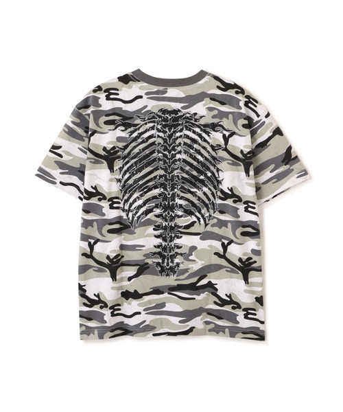 L.H.P(エルエイチピー)の「SUPPLIER/サプライヤー/LHP別注 Rhinestone Fire Bones Tee(Tシャツ/カットソー・レディース・ブラック/グレー/カモフラージュ・XL/L/M)」の1枚目の写真