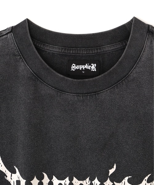 L.H.P(エルエイチピー)の「SUPPLIER/サプライヤー/LHP別注 Rhinestone Fire Bones Tee(Tシャツ/カットソー・レディース・ブラック/グレー/カモフラージュ・XL/L/M)」の5枚目の写真