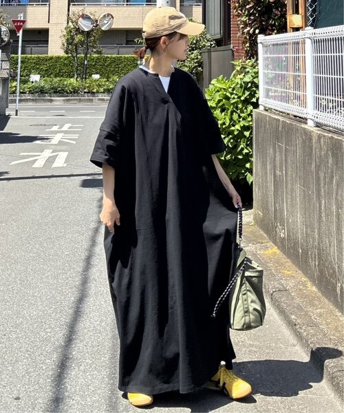 notch.(ノッチ)の「【notch. by KR 】キーネック半袖ビッグワンピース(ワンピース・レディース・ダークグレー/ブラック/ブルー・M/TM)」の9枚目の写真