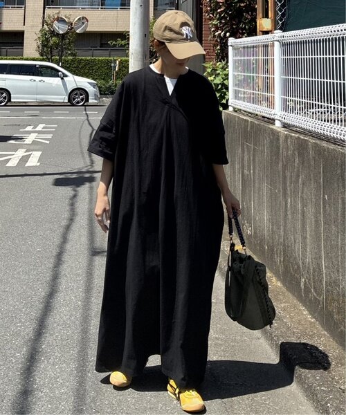 notch.(ノッチ)の「【notch. by KR 】キーネック半袖ビッグワンピース(ワンピース・レディース・ダークグレー/ブラック/ブルー・M/TM)」の10枚目の写真