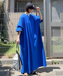 【notch. by KR 】キーネック半袖ビッグワンピース