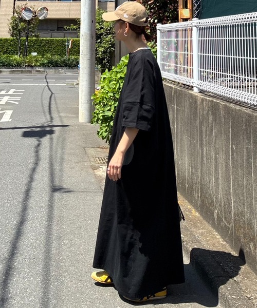 notch.(ノッチ)の「【notch. by KR 】キーネック半袖ビッグワンピース(ワンピース・レディース・ダークグレー/ブラック/ブルー・M/TM)」の6枚目の写真