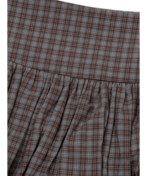 UGLY SHADOW（アグリーシャドウ）の「CHECKERED PUMPKIN SKIRT PANTS(BROWN)（その他パンツ・レディース・その他・SMALL/MEDIUM）」の7枚目の写真