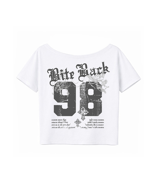 VENHIT(ベンヒット)の「バイトバック98 ワンオフ 半袖Tシャツ(Tシャツ/カットソー・レディース・ホワイト/ライトグレー/ブラック・FREE)」の2枚目の写真