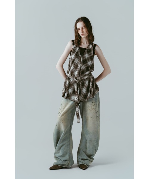 Knuth Marf(クヌースマーフ)の「plaid halter neck blouse(シャツ/ブラウス・レディース・ブラック/ブラウン・FREE)」の18枚目の写真
