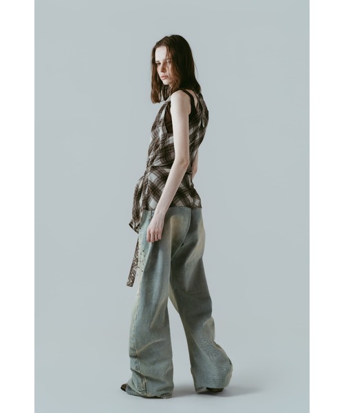 Knuth Marf(クヌースマーフ)の「plaid halter neck blouse(シャツ/ブラウス・レディース・ブラック/ブラウン・FREE)」の20枚目の写真