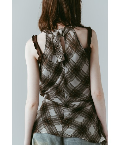 Knuth Marf(クヌースマーフ)の「plaid halter neck blouse(シャツ/ブラウス・レディース・ブラック/ブラウン・FREE)」の22枚目の写真